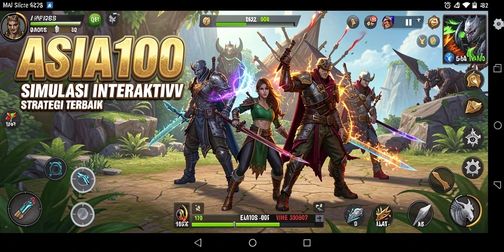 Tampilan gameplay ASIA100 yang penuh strategi dan interaksi.