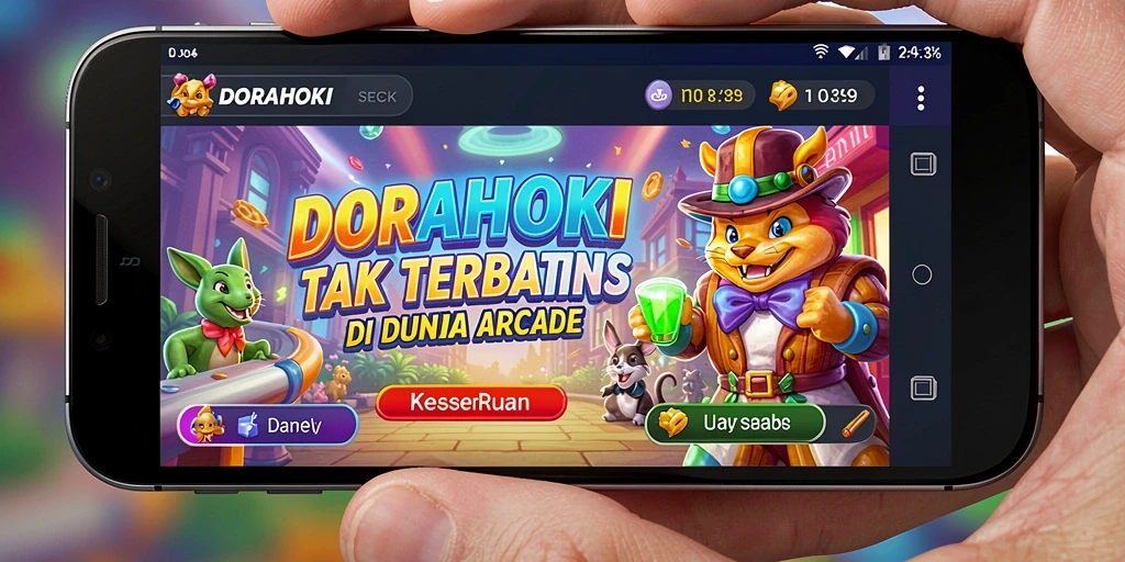 Gameplay seru DORAHOKI dalam aksi penuh warna.