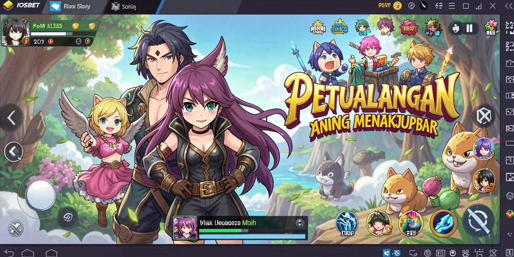 Screenshot gameplay IOSBET menampilkan aksi seru di dunia anime.