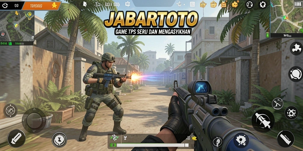Tangkapan layar menunjukkan aksi seru dalam gameplay TPS JABARTOTO.