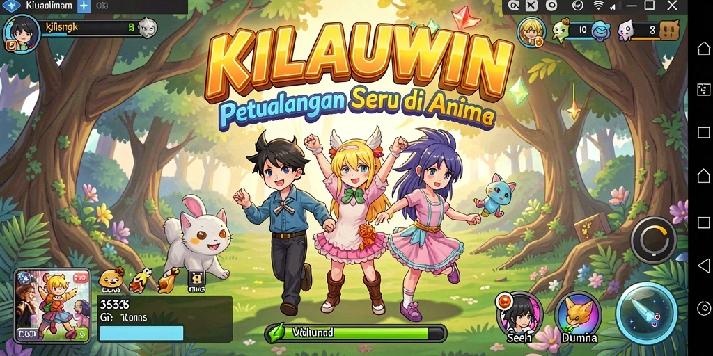 Tampilan gameplay seru dalam KILAUWIN yang penuh aksi.