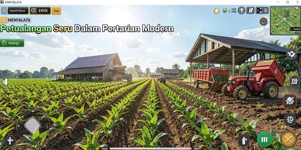 Screenshot gameplay MENYALA78 menampilkan aktivitas pertanian yang seru dan interaktif.