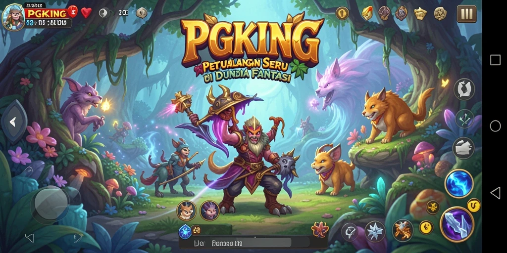Gameplay PGKING menampilkan pertempuran seru dan eksplorasi mendalam.