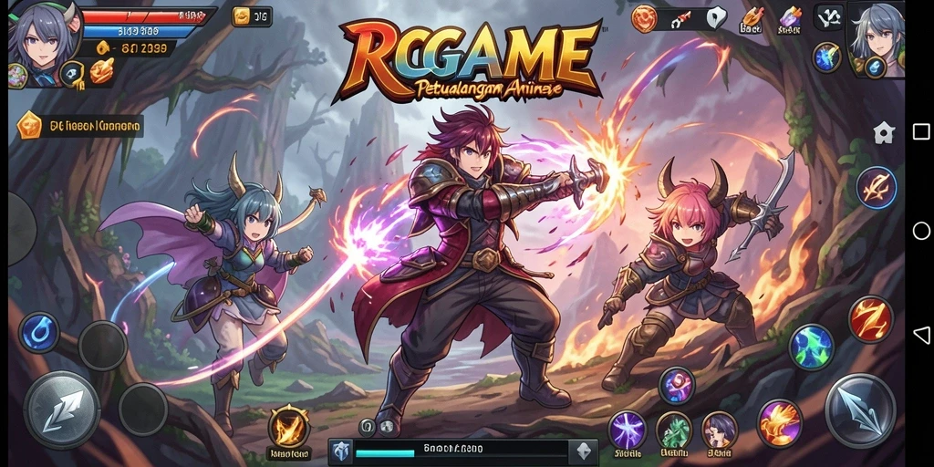Tampilan seru RPGAME dengan karakter Anime yang menarik.
