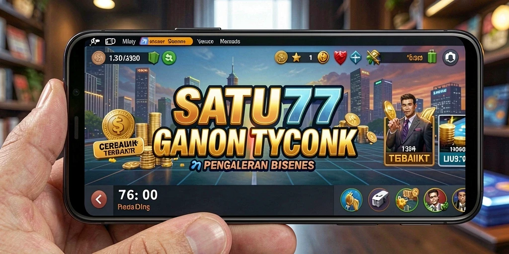 Tampilan gameplay <strong>SATU77</strong> yang menarik dan menantang dalam dunia bisnis Tycoon.