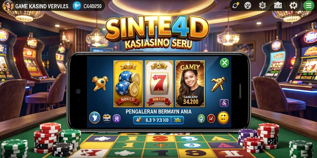 Screenshot gameplay asli SINTE4D dengan desain menarik.