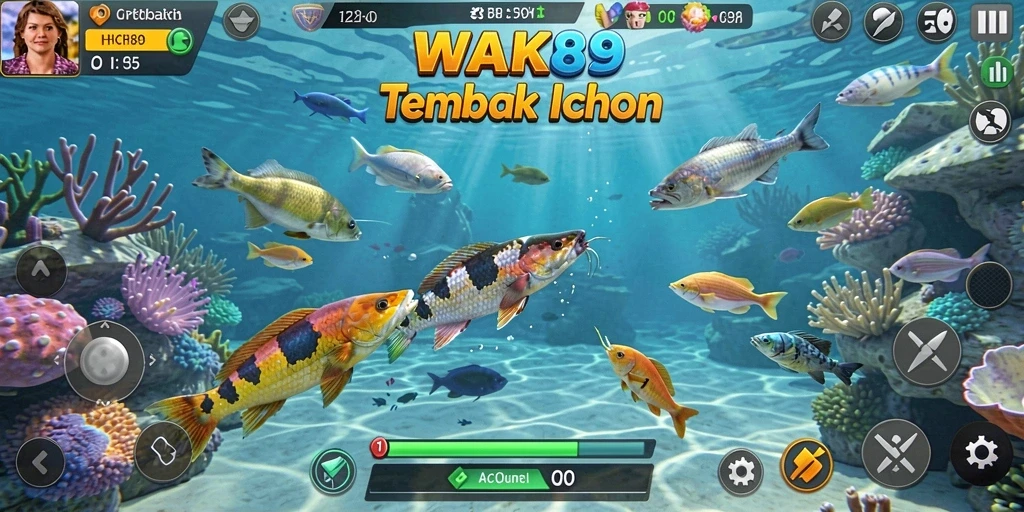 Screenshot WAK89 menampilkan aksi seru dalam menangkap ikan.