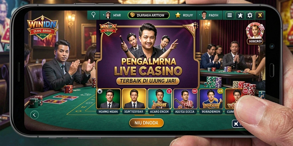 Tampilan menarik dari gameplay Live Casino di WINIDN.